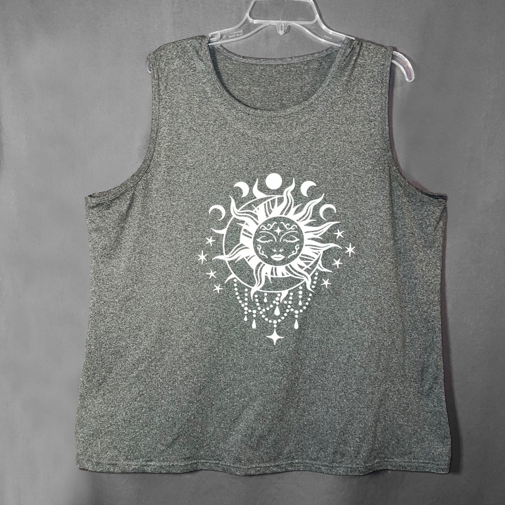 Heather Gray Sun Moon Tank Top